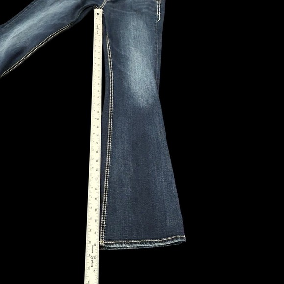 Silver Jeans Women 28/33 Bootcut Dark Wash Western Suki Surplus Blue Stretch - Picture 5 of 13